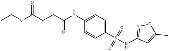 ethyl 4-[(4-{[(5-methyl-3-isoxazolyl)amino]sulfonyl}phenyl)amino]-4-oxobutanoate Struktur