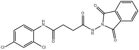 N-(2,4-dichlorophenyl)-N'-(1,3-dioxo-1,3-dihydro-2H-isoindol-2-yl)succinamide Struktur