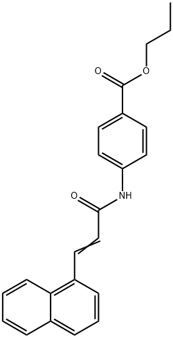 propyl 4-{[3-(1-naphthyl)acryloyl]amino}benzoate Struktur