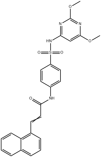 N-(4-{[(2,6-dimethoxy-4-pyrimidinyl)amino]sulfonyl}phenyl)-3-(1-naphthyl)acrylamide Struktur