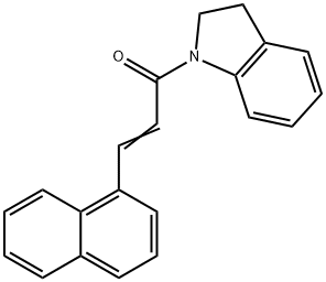 1-[3-(1-naphthyl)acryloyl]indoline Struktur