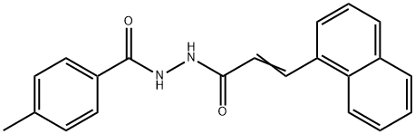 4-methyl-N'-[3-(1-naphthyl)acryloyl]benzohydrazide Struktur