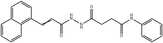 4-{2-[3-(1-naphthyl)acryloyl]hydrazino}-4-oxo-N-phenylbutanamide Struktur