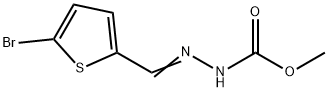 methyl 2-[(5-bromo-2-thienyl)methylene]hydrazinecarboxylate Struktur