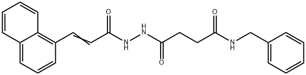 N-benzyl-4-{2-[3-(1-naphthyl)acryloyl]hydrazino}-4-oxobutanamide Struktur