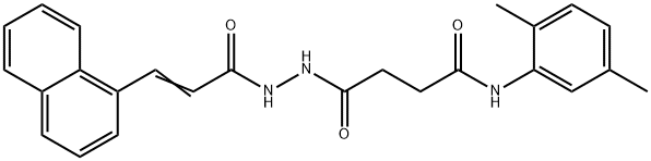 N-(2,5-dimethylphenyl)-4-{2-[3-(1-naphthyl)acryloyl]hydrazino}-4-oxobutanamide Struktur