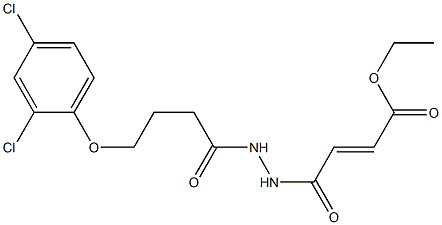 ethyl 4-{2-[4-(2,4-dichlorophenoxy)butanoyl]hydrazino}-4-oxo-2-butenoate Struktur