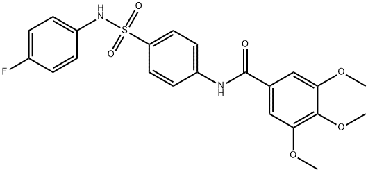 N-(4-{[(4-fluorophenyl)amino]sulfonyl}phenyl)-3,4,5-trimethoxybenzamide Struktur