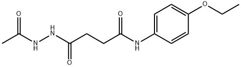 4-(2-acetylhydrazinyl)-N-(4-ethoxyphenyl)-4-oxobutanamide Struktur