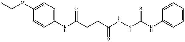 4-[2-(anilinocarbonothioyl)hydrazino]-N-(4-ethoxyphenyl)-4-oxobutanamide Struktur