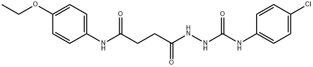 N-(4-chlorophenyl)-2-{4-[(4-ethoxyphenyl)amino]-4-oxobutanoyl}hydrazinecarboxamide Struktur