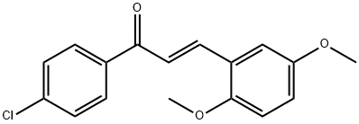 (2E)-1-(4-chlorophenyl)-3-(2,5-dimethoxyphenyl)prop-2-en-1-one Struktur