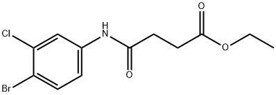 ethyl 4-[(4-bromo-3-chlorophenyl)amino]-4-oxobutanoate Struktur