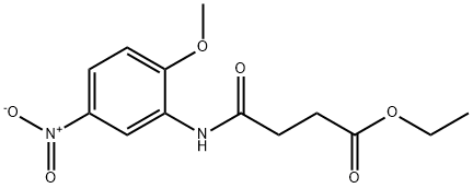 ethyl 4-[(2-methoxy-5-nitrophenyl)amino]-4-oxobutanoate Struktur