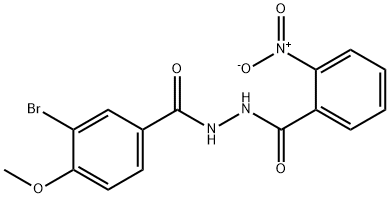 3-bromo-4-methoxy-N'-(2-nitrobenzoyl)benzohydrazide Struktur