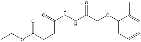 ethyl 4-{2-[(2-methylphenoxy)acetyl]hydrazino}-4-oxobutanoate Struktur