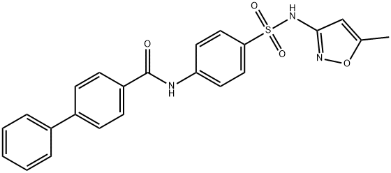 N-[4-[(5-methyl-1,2-oxazol-3-yl)sulfamoyl]phenyl]-4-phenylbenzamide Struktur