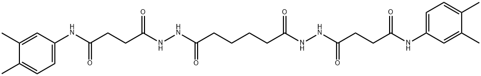 4,4'-[(1,6-dioxo-1,6-hexanediyl)bis(2,1-hydrazinediyl)]bis[N-(3,4-dimethylphenyl)-4-oxobutanamide] Struktur