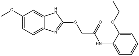 N-(2-ethoxyphenyl)-2-[(5-methoxy-1H-benzimidazol-2-yl)sulfanyl]acetamide Struktur