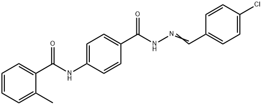 N-(4-{[2-(4-chlorobenzylidene)hydrazino]carbonyl}phenyl)-2-methylbenzamide Struktur