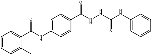 N-(4-{[2-(anilinocarbonothioyl)hydrazino]carbonyl}phenyl)-2-methylbenzamide Struktur