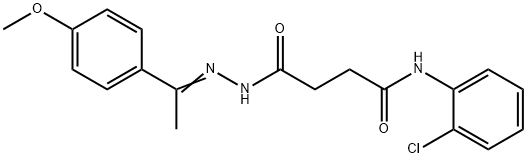 N-(2-chlorophenyl)-4-{2-[1-(4-methoxyphenyl)ethylidene]hydrazino}-4-oxobutanamide Struktur