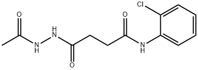 4-(2-acetylhydrazinyl)-N-(2-chlorophenyl)-4-oxobutanamide Struktur