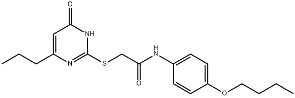 N-(4-butoxyphenyl)-2-[(4-oxo-6-propyl-1H-pyrimidin-2-yl)sulfanyl]acetamide Struktur