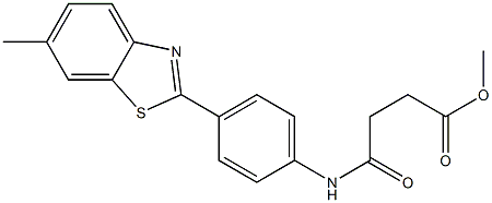 methyl 4-{[4-(6-methyl-1,3-benzothiazol-2-yl)phenyl]amino}-4-oxobutanoate Struktur