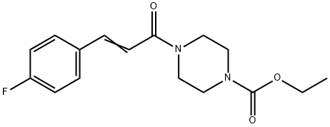 ethyl 4-[3-(4-fluorophenyl)acryloyl]-1-piperazinecarboxylate Struktur