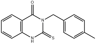 3-(4-methylbenzyl)-2-thioxo-2,3-dihydroquinazolin-4(1H)-one Struktur