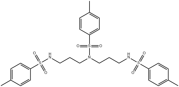 4-methyl-N-[3-[(4-methylphenyl)sulfonyl-[3-[(4-methylphenyl)sulfonylamino]propyl]amino]propyl]benzenesulfonamide Struktur