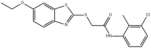 N-(3-chloro-2-methylphenyl)-2-[(6-ethoxy-1,3-benzothiazol-2-yl)sulfanyl]acetamide Struktur