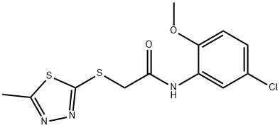 N-(5-chloro-2-methoxyphenyl)-2-[(5-methyl-1,3,4-thiadiazol-2-yl)sulfanyl]acetamide Struktur