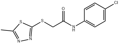 N-(4-chlorophenyl)-2-((5-methyl-1,3,4-thiadiazol-2-yl)thio)acetamide Struktur