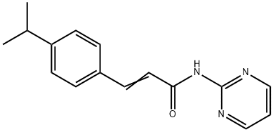 (E)-3-(4-propan-2-ylphenyl)-N-pyrimidin-2-ylprop-2-enamide Struktur