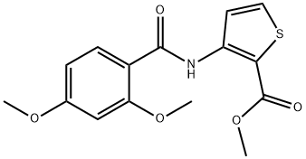 methyl 3-[(2,4-dimethoxybenzoyl)amino]thiophene-2-carboxylate Struktur