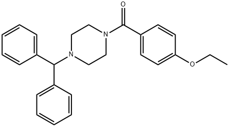 4-[(4-benzhydryl-1-piperazinyl)carbonyl]phenyl ethyl ether Struktur