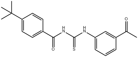 N-{[(3-acetylphenyl)amino]carbonothioyl}-4-tert-butylbenzamide Struktur