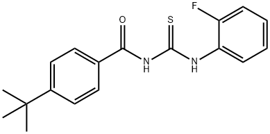 4-tert-butyl-N-{[(2-fluorophenyl)amino]carbonothioyl}benzamide Struktur