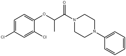 2-(2,4-dichlorophenoxy)-1-(4-phenylpiperazin-1-yl)propan-1-one Struktur