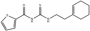 N-({[2-(1-cyclohexen-1-yl)ethyl]amino}carbonothioyl)-2-thiophenecarboxamide Struktur