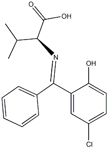 (Z)-N-[(5-Chloro-2-hydroxyphenyl)(phenyl)methylene]-L-valine Struktur