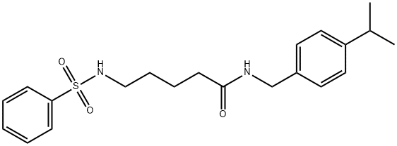 5-[(phenylsulfonyl)amino]-N-[4-(propan-2-yl)benzyl]pentanamide Struktur