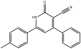 2-OXO-4-PHENYL-6-(P-TOLYL)-1,2-DIHYDROPYRIDINE-3-CARBONITRILE Struktur