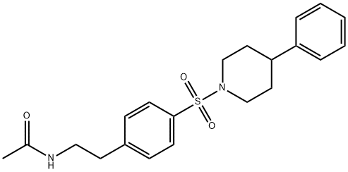 N-(2-{4-[(4-phenylpiperidin-1-yl)sulfonyl]phenyl}ethyl)acetamide Struktur