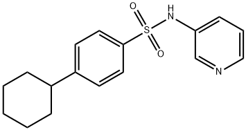 4-cyclohexyl-N-(pyridin-3-yl)benzenesulfonamide Struktur