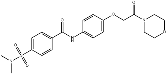 4-(dimethylsulfamoyl)-N-{4-[2-(morpholin-4-yl)-2-oxoethoxy]phenyl}benzamide Struktur