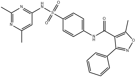 N-[4-[(2,6-dimethylpyrimidin-4-yl)sulfamoyl]phenyl]-5-methyl-3-phenyl-1,2-oxazole-4-carboxamide Struktur