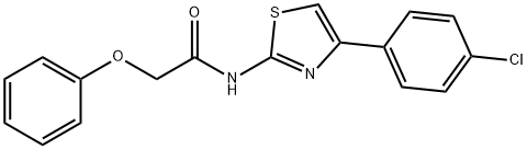 N-(4-(4-chlorophenyl)thiazol-2-yl)-2-phenoxyacetamide Struktur